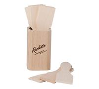 LOT DE 8 SPATULES À RACLETTE DANS SON POT EN BOIS " IDEE CADEAU "