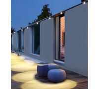 Lumisky Lot de 8 Spots Solaires LED Blanc Chaud avec Panneau Solaire déporté MINI ROUNDY - A piquer au sol ou à fixer au mur