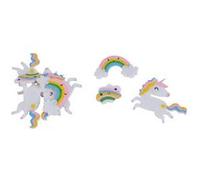 Lot de 8 Stickers Feutrine "Licornes" 15cm Multicolore Multicolore G