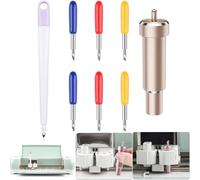 Lot de 8 stylets de score et lames de coupe en métal 30/45/60° et boîtier pour machines de découpe Cricut Maker et Explore 3/Air 2/Air/One/Maker 3/Maker pour cartes pliantes
