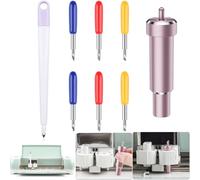 Lot de 8 stylets de score et lames de coupe en métal 30/45/60° et boîtier pour machines de découpe Cricut Maker et Explore 3/Air 2/Air/One/Maker 3/Maker pour cartes pliantes