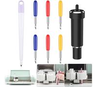 Lot de 8 stylets de score et lames de coupe en métal 30/45/60° et boîtier pour machines de découpe Cricut Maker et Explore 3/Air 2/Air/One/Maker 3/Maker pour cartes pliantes