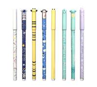 Lot de 8 Stylo Gel Effaçable, Stylo Gel Thermosensible Effaçable, en forme d’animaux, Effacement Par Frottement Sans Gomme, Encre Effaçable Pour Écriture Et Correction, Pour École Bureau Étudiants