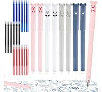 Lot De 8 Stylos À Bille Effaçables - Avec 30 Mines De Rechange De 0,5 Mm - Stylos À Encre Gel Effaçables - Pour Enfants, Étudiants, École, Bureau