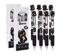 Lot de 8 stylos à encre gel rétractable avec clip en métal - Pointe de 0,5 mm - Pour la prise de notes en classe