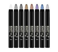 Lot de 8 stylos applicateurs de fard à paupières - Crayon effaçable à l'eau crème pour les yeux - Pour femme