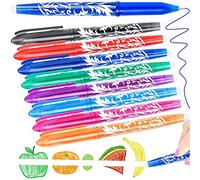 Lot de 8 stylos effaçables - Stylos à encre gel effaçable avec gommes à l'extrémité - Stylos effaçables avec gomme pour enfants et adultes - Stylos pour fournitures scolaires et fournitures scolaires