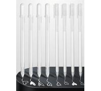 Lot de 8 stylos gel blancs - 4 x 0,6 mm + 4 x 0,8 mm - Résistants à l'eau - Pour papier noir - Pour dessin, peinture et croquis - Idéal pour les artistes, bullet journal, livres d'or et bricolage