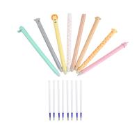Lot de 8 Stylos Gel Effaçables, Pointe 0,7 mm, Designs Animaliers Adorables, Twist Erasable, Encre Bleue Thermosensible, Pour Enfants Étudiants École, Avec Recharges, Idéal Pour Écriture et Dessin
