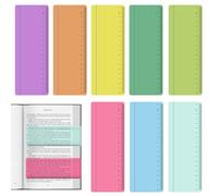 Lot de 8 superpositions de dyslexie, 19 x 7 cm, aide à la lecture dyslexique colorée, superpositions pour la lecture de la dyslexie, règles de lecture colorées pour étudiants, enseignants, débutants