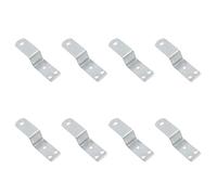 Lot de 8 supports de barricade de porte, 18 mm de hauteur, supports robustes en forme de Z, support de barre ouverte en métal, renfort de porte de sécurité, brouilleur de porte, cintre à outils pour