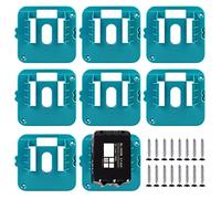 Lot de 8 Supports de Batterie pour Batterie Makita 14.4-18V, Support de Batterie Makita, Support Machine/Porte-Outils pour BL1860 BL1850 BL1840 BL1830 (avec 16 Vis, Pas de Batterie)