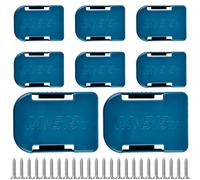 Lot de 8 supports de batterie : support de batterie pour Makita 18 V, support de batterie, support mural avec 24 vis, pour BL1860, BL1850, BL1840, BL1830