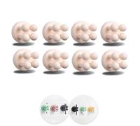 Lot de 8 supports de brosse à dents en silicone pour salle de bain, étanche, auto-adhésif, multifonction, crochet pour accrocher serviette, clé, câble pour salle de bain, cuisine, salon, bureau, blanc