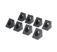 Lot de 8 supports de cube en aluminium, série 2020, connecteur à trois voies, extrusion à 90 degrés, for imprimante 3D(Type A-Black-8pcs)