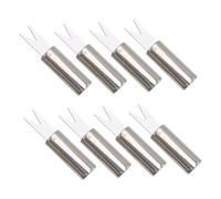 Lot de 8 supports de maïs en acier inoxydable avec poignée ronde, fourchettes de barbecue pour griller, pique-niques et fêtes