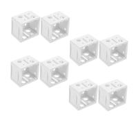 Lot de 8 supports de store vénitien de 2,5 cm pour fenêtre - Mini supports de montage pour store enrouleur pour montage intérieur et extérieur - Supports blancs pour stores de fenêtre