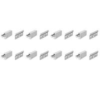 Lot de 8 supports de suspension + plaque de suspension murale de 63 mm pour armoire de cuisine et suspension murale au-dessus de la tête, capacité de charge de 150 kg