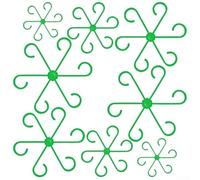 Lot de 8 supports de tiges de plantes offrant 4 options de taille pour la réutilisation et la durabilité pour soutenir les plantes et encourager un développement sain (ensemble vert)