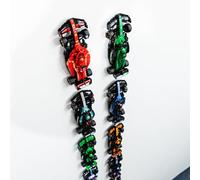 Lot de 8 supports muraux compatibles avec les voitures Lego F1 Speed Champions - Crochets pour écran de voiture - Compatible avec tous les ensembles Speed Champions