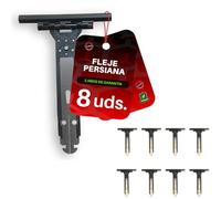 Lot de 8 supports pour volets roulants électriques et manuels | Accrochez des lattes en PVC à l'arbre | Coussinets roulants | Crochet facile à installer avec lame persane