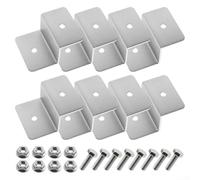 Lot de 8 supports solaires robustes pour yacht RV - Supports en alliage d'aluminium de type Z conçus pour une utilisation marine à long terme