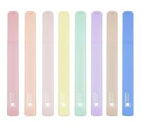 [ Lot De 8 Surligneurs Esthétiques Pastel Avec Pointe Burin Souple, Marqueurs Surligneurs Pour Journal, Bible, Planificateur De Notes, Séchage Rapide, Imperméabilité De L'encre