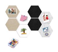 Lot de 8 tableaux d'affichage en feutre autocollant - 30 x 26 cm - Avec 50 punaises - Pour accrocher des photos - Pour bureau, chambre à coucher (C)