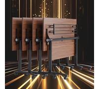 Lot de 8 tables de conférence à roulettes pour bureau, salle de réunion, design moderne, parfaites pour les séminaires et les salles de réunion, 160 cm