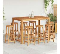 Lot de 8 Tabourets de Bar Repose-pieds Chaises Bois Massif d'Acacia vidaXL