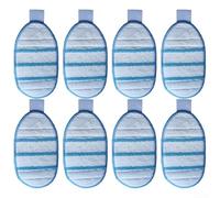 Lot de 8 tampons de rechange en microfibre pour balai à vapeur, forte absorption de l'eau et de la saleté, ions de sol, faciles à remplacer pour un usage domestique