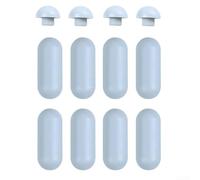 Lot de 8 Tampons de Toilette Rembourrés Gris Coussinets Amortisseurs pour Abattant WC Joint de Protection WC Réduction du Bruit Accessoires de Réparation Toilette en EVA et PE pour Base et Couvercle