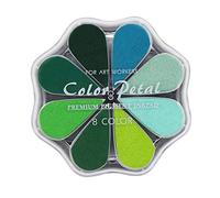 Lot de 8 tampons encreurs de couleur arc-en-ciel, petits tampons encreurs, tampon en caoutchouc, tampon en option de pointe de pigment, lavable, pour la fabrication de cartes, le scrapbooking(1016)