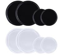 Lot de 8 tapis antidérapants pour téléphone portable - Lavables - Nano Gel - Adhésif double face - 2 couleurs - Pour tableau de bord et téléphone portable - 80 mm et 50 mm