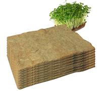 Lot de 8 tapis de chanvre for la culture de micro-pousses, 25,4 x 50,8 cm, kit de culture de micro-pousses, tapis de jute, tapis de culture de germes, for plateaux de démarrage de graines, kit de germ
