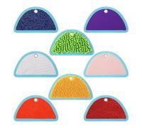 Lot de 8 tapis de jeu texturés différents, différents carreaux sensoriels texturés pour apprendre les jouets d'éducation préscolaire, équipement sensoriel portable