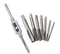 Lot de 8 tarauds réglables de 3 à 12 mm pour le travail du bois et la réparation de machines, 8 pièces en acier avec T-HA