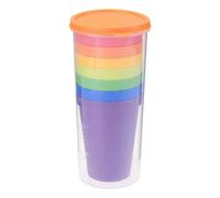 Lot De 8 Tasses En Plastique Arc-En-Ciel, Lot De 8 Gobelets Réutilisables, Pour Les Pique-Niques Et Les Voyages, Pour Les Fêtes, Pour Les Enfants