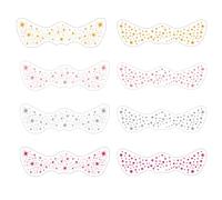 Lot de 8 Tatouages à Paillettes Dorées, Or/Argent/Bronze/Rose Patchs Maquillage Paillettes Visage Autocollants Brillants Étanches de Femmes Enfants pour Fête Festival Carnaval Noël