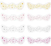 Lot De 8 Tatouages À Paillettes Dorées,Or/Argent/Bronze/Rose Patchs Maquillage Paillettes Visage Autocollants Brillants Étanches De Femmes Enfants Pour Fête Festival Carnaval Noël