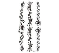 Lot de 8 tatouages temporaires totems for femmes, adultes et hommes, faux tatouages, cœur, croix, ronce, brassard(DM075)