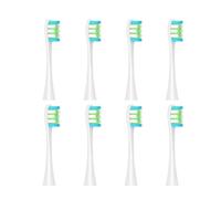 Lot de 8 têtes brosse rechange, compatibles avec les aspirateurs Oclean X/X PRO/ Z1/ F1/ One/Air 2 /SE/Flow (embouts souples adaptés)(8pcs White)