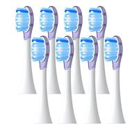 Lot de 8 têtes brosse rechange, compatibles avec les brosses à dents électriques soniques Philips Diamond séries HX6064, HX6930 et HX6730 (embout d'aspiration A3)(8 purple A3)