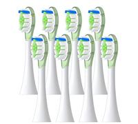 Lot de 8 têtes brosse rechange, compatibles avec les brosses à dents électriques soniques Philips Diamond séries HX6064, HX6930 et HX6730 (embout d'aspiration A3)(8 green A3)