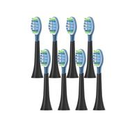 Lot de 8 têtes brosse rechange, compatibles avec les brosses à dents électriques soniques Philips HX6064, HX6930, HX6730, 4100, 6500, 6100, 5300 et C3(C3 black)