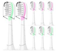 Lot de 8, Têtes de Brosse à Dents Compatible avec Philips Sonicare, Têtes de Brosse à Dents pour Enfant, Brosses de Rechange, Kids Brossette pour les Enfants de 7 ans et plus