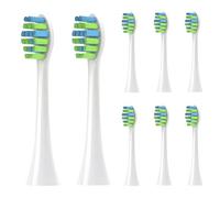 Lot de 8 têtes de brosse à dents de rechange pour brosse à dents électrique 7AM2M AM101/AM105 avec couvercles pour brosse à dents électrique 7AM2M AM101/AM105