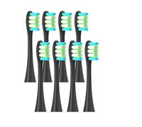 Lot de 8 têtes de brosse de rechange compatibles avec les brosses à dents électriques Oclean X PRO Elite/Flow/F1/One/X/All Series(8 pcs black)