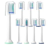 Lot de 8 têtes de brosse de rechange compatibles avec Philips Sonicare, Têtes de Rechange pour Brosse à Dents Électrique, compatible avec pour Philips 3100 7100 9000 4100 5500