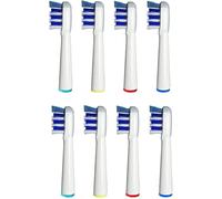 Lot De 8 Têtes De Brosse De Remplacement Compatibles Oralb Tri-Zone, Nettoyage Triple Action, Poils Souples Dupont, Protection Des Gencives Et Élimination Optimale De La Plaque[Z456]